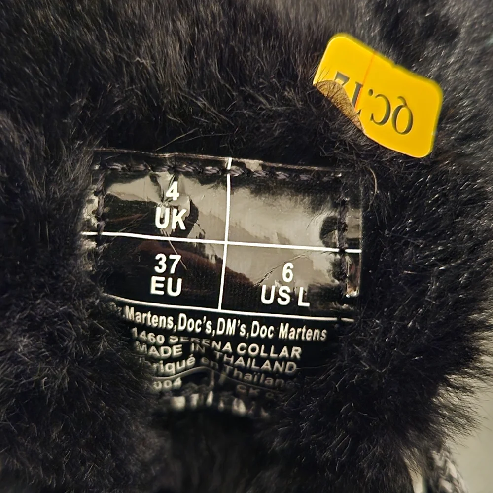 Dr. Martens Womens 1460 Serena Collar Milo faux fur boots New in Box Size 6 - Picture 14 of 16